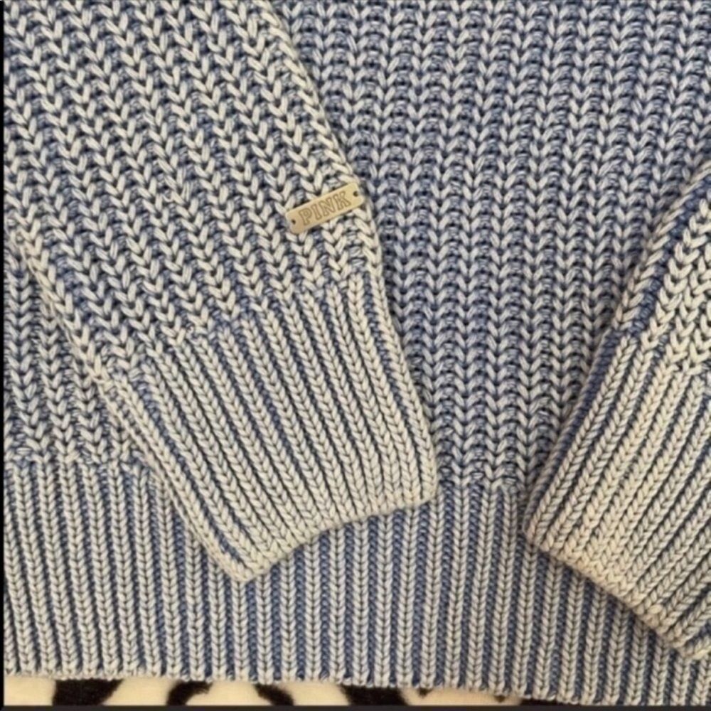Pink Victoria’s Secret Fishermen V-Neck Sweater - Picture 6 of 6